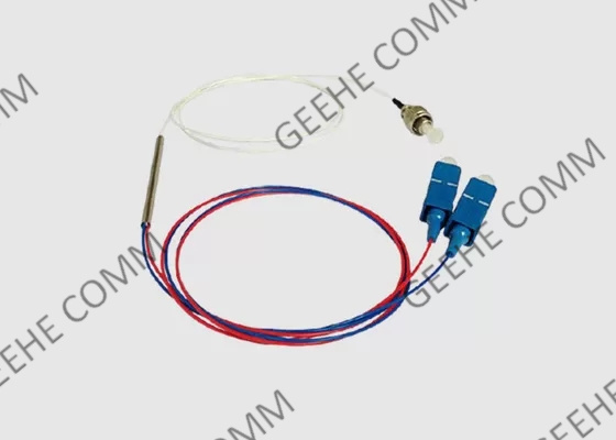 1x2 FBT 1550nm WDM Optical Fiber Coupler SC UPC For FTTH