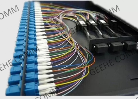 FTTH 1U 19 Inch 24 Port Fiber Patch Panel With Adapter