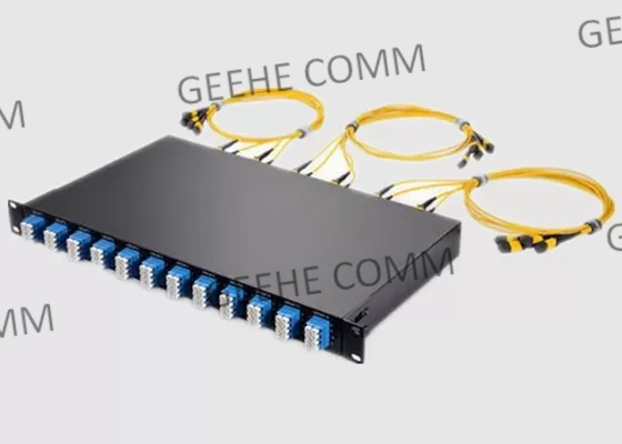 Industrial 4U 24 Port OM3 MPO To LC Patch Panel