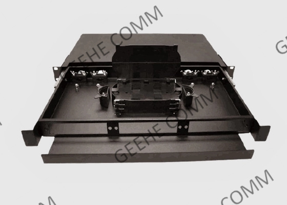 1 RU 12 Port Singlemode LC-UPC Rack Mount Patch And Splice Panel 900um Pigtails