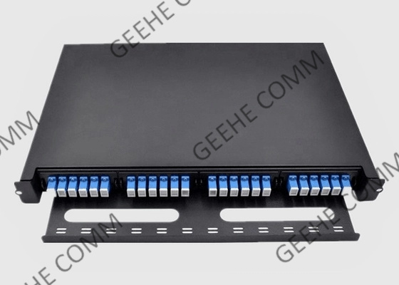 1U HD Rack Mount Fiber Patch Panel With MPO / MTP Cassette Or Adapter Panel