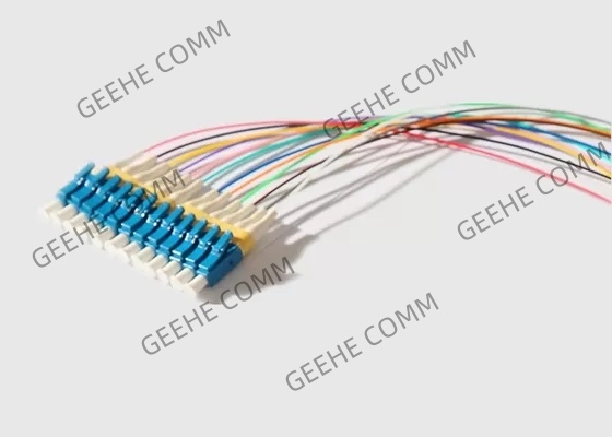 0.9mm Single Mode 12 Cores MPO To12 LC Optical Patch Cord