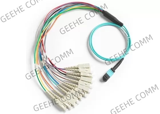 MPO To 12 X SC 12 Fibers 0.9mm Mulit Mode MPO Fiber Cable
