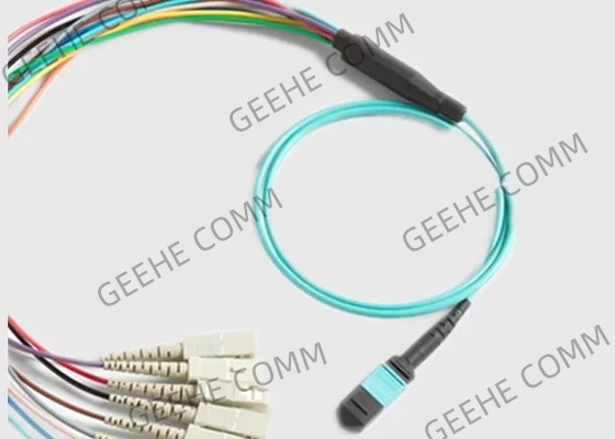 MPO To 12 X SC 12 Fibers 0.9mm Mulit Mode MPO Fiber Cable