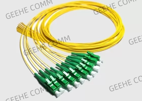 12 Stand OS2 Standard LC APC 9/125μm Fiber Optic Pigtail