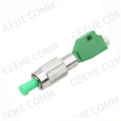 FC/APC Female to LC/APC Female Simplex Hybrid Fiber Optic Cable Adapter