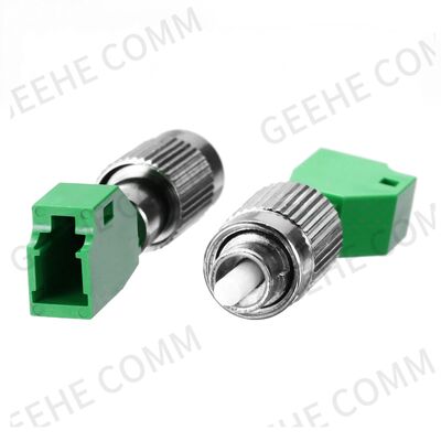 FC/APC Female to LC/APC Female Simplex Hybrid Fiber Optic Cable Adapter