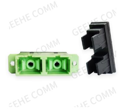 SC/APC Singlemode Duplex Fiber Optic Adapter/Flange
