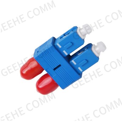 SC/UPC Male to FC/UPC Female Singlemode Duplex Fiber Optic Hybrid Adapter/Coupler