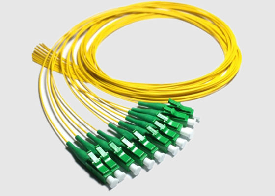 12 Stand OS2 Standard LC APC 9/125μm Fiber Optic Pigtail