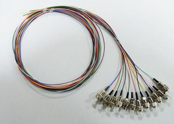 12 Fiber 12 Color Fan Out FC 2M Single Mode Fiber Pigtail