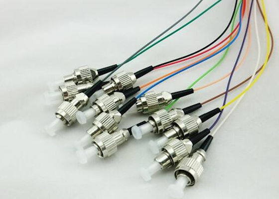 12 Fiber 12 Color Fan Out FC 2M Single Mode Fiber Pigtail