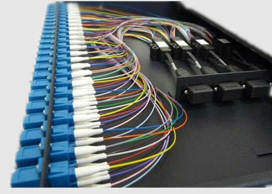FTTH 1U 19 Inch 24 Port Fiber Patch Panel With Adapter
