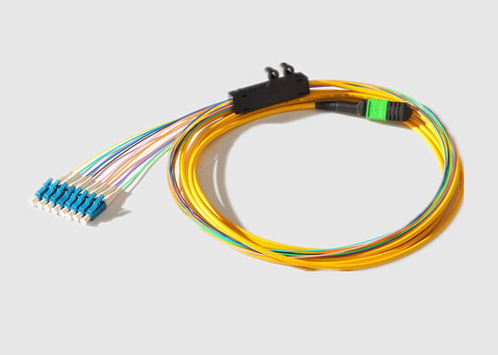 Single Mode 2.0MM 40G MPO To 8 X LC Fiber Breakout Cable