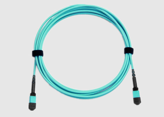 Aqua 10Gbs Multi Mode 24 Fiber OM4 MPO Patch Cord