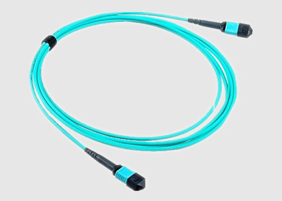 Aqua 10Gbs Multi Mode 24 Fiber OM4 MPO Patch Cord