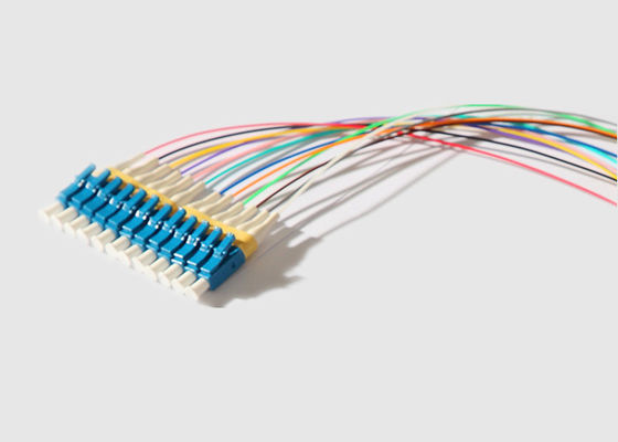 0.9mm Single Mode 12 Cores MPO To12 LC Optical Patch Cord