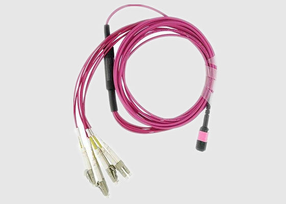 Multi Trunk 8 Cores OM3 2.0mm MPO To LC  Breakout Cable