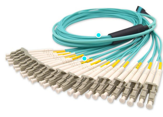 144 Fibers OM3 LC Dulpex 100G MPO Fiber Cable