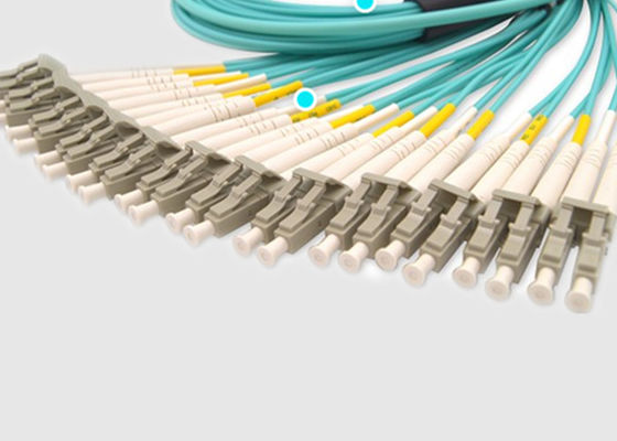 144 Fibers OM3 LC Dulpex 100G MPO Fiber Cable