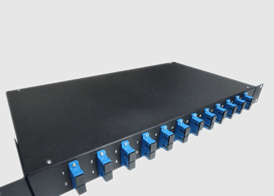 Wall Mount 19 Inch 1U 24 Port SC Fiber Optic Patch Panel
