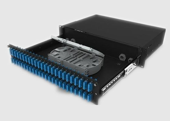 SC Adapter Wall Mount 2U 48 Port Fiber Optic Patch Panel