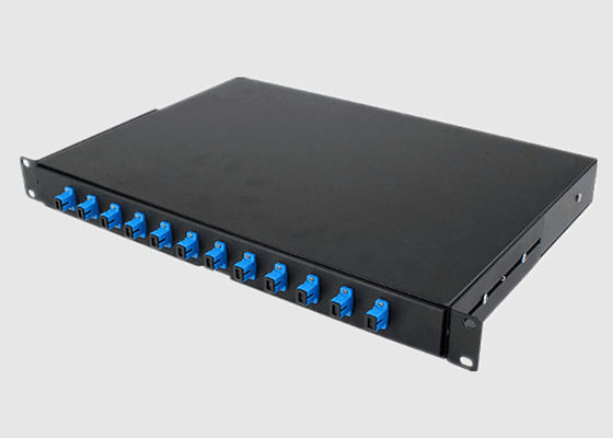 Black Multimode Duplex 1.2mm 12 Port SC Fiber Patch Panel