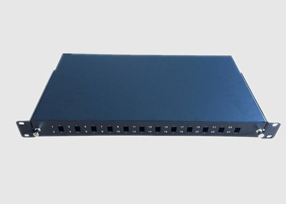 24 Port LC Splice Tray 19 Inch 1U Rack Mount Fiber Patch Panel