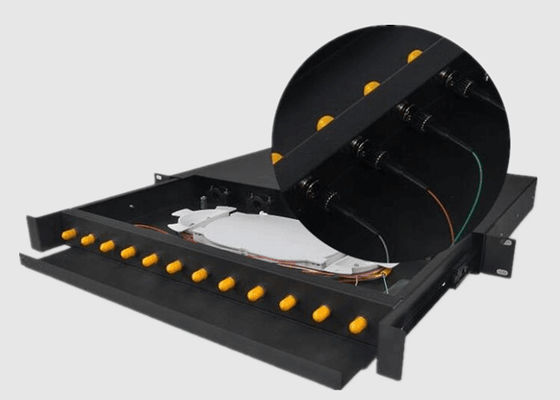 ST Pigtail 50/125 1U 12 Port Fiber Optic Patch Panel