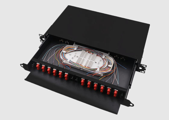 Zirconia Insert Singlemode 2U 24 Port FC Fiber Optic Patch Panel