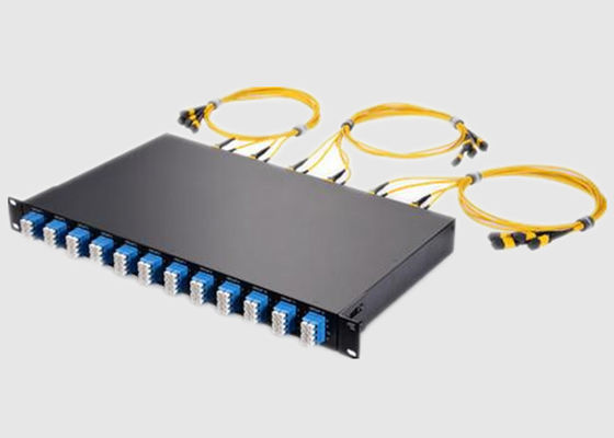 Industrial 4U 24 Port OM3 MPO To LC Patch Panel