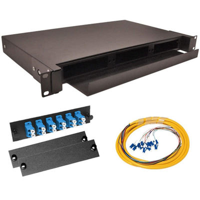 Industrial 4U 24 Port OM3 MPO To LC Patch Panel