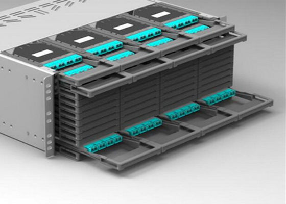 Rear Cable Management Bar MPO CSUPC Cassette OM3 Fiber Type Facilitating Organized Fiber Routing and Reduced Signal Loss