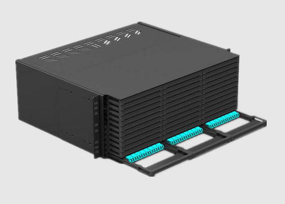 RJ45 HD Patch Panel Black 483 X 375 X 4HU mm Professional Network Equipment Compatible with Standard Rack Systems