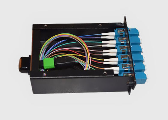 12 Fiber Pre-Installed 6 Duplex LC Adapters MTP/MPO Fiber Breakout Cable Cassette