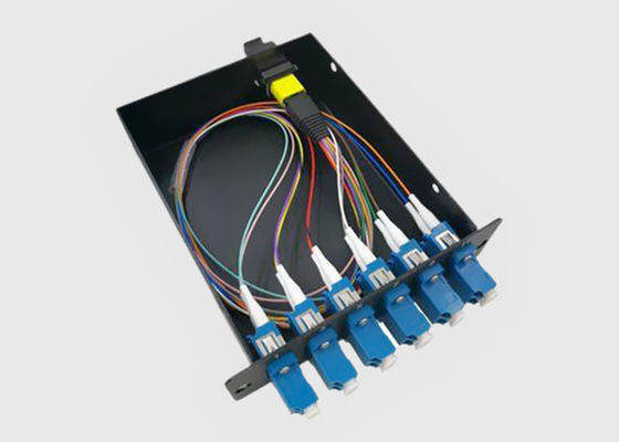 12 Fiber Pre-Installed 6 Duplex LC Adapters MTP/MPO Fiber Breakout Cable Cassette
