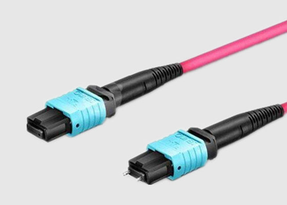 QSFP Single Mode OM4 Aqua 5M OFNR MTP MPO Fiber Patch Cable