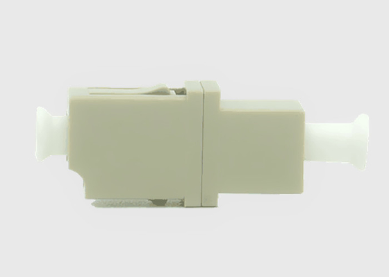 Multimode Simplex Beige OM3 Plastic LC Fiber Optic Adapter No Flanges
