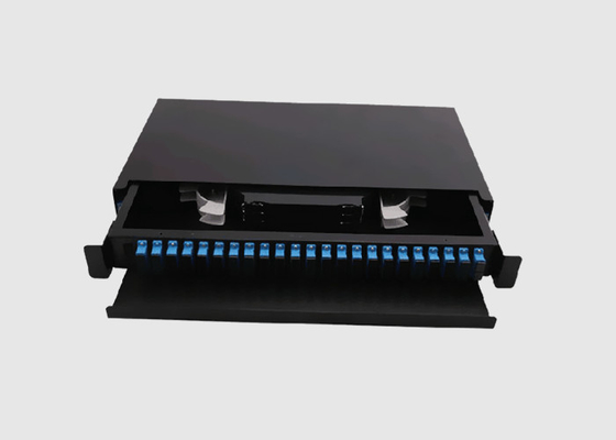 24 Port SC UPC Adapter Rack Mount 1U Patch Panel For Data Center