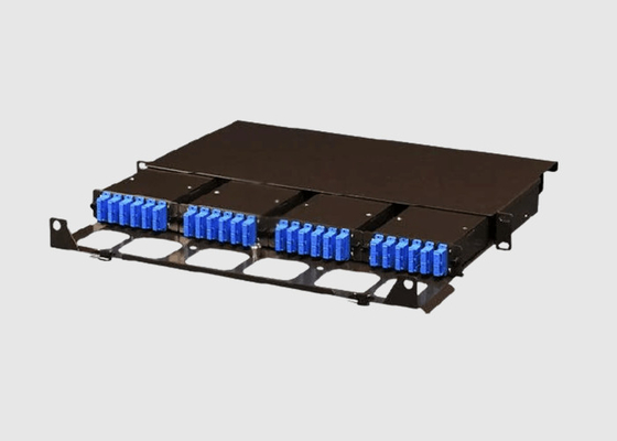Rack Mount 1U SC UPC Fiber Optic Patch Panel For FTTH