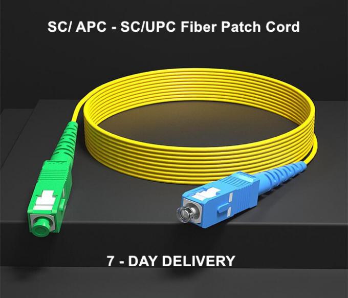 Multimode LC to SC Duplex Fiber Patch Cord 30M Lengths